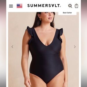 Summersalt Ruffle a backflip swimsuit color Deep SeaSize 20